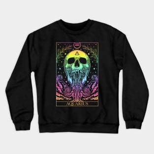 Zodiac sign tarot card Aquarius Crewneck Sweatshirt